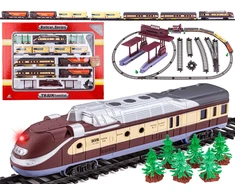 Interaktyvus elektrinis žaislinis traukinio rinkinys Fenfa 1601B 1:87 mastelis