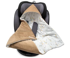 Izoliuota vystyklinė antklodė automobilinei kėdutei New Baby Love Teddy Bear smėlio spalvos