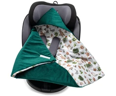 Izoliuota vystyklų antklodė automobilinei kėdutei New Baby žalia