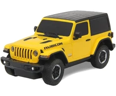 Jeep Wrangler JL mastelio 1:24 Rastar 79500 geltonas valdomas automobilis