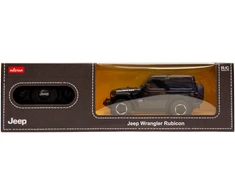 Jeep Wrangler JL mastelio 1:24 Rastar 79500 valdomas juodas automobilis