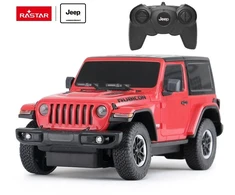 Jeep Wrangler JL mastelio 1:24 Rastar 79500 valdomas raudonas automobilis