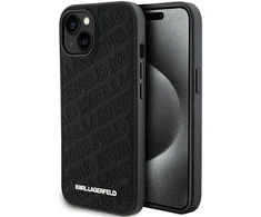 Karl Lagerfeld KLHCP15SPQKPMK iPhone 15/ 14 / 13 6.1″ juodos spalvos kietas dėklas Quilted K Pattern