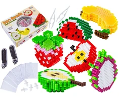 Karoliukai lyginimui 3D vaisių rinkinys 3000 vnt