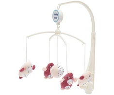 Karuselė virš lovelės Baby Mix Moles rožinė