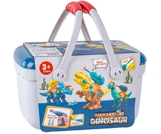 Konstruktoriaus rinkinys dinozaurai su atsuktuvu ir dėžute