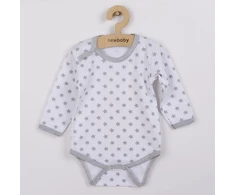 Kūdikių bodis New Baby Classic II pilkas su žvaigždutėmis, dydis 80 (9-12 mėn.)