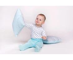 Kūdikių bodis New Baby Classic II pilkas su žvaigždutėmis, dydis 80 (9-12 mėn.)
