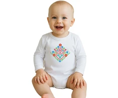 Kūdikių bodis su raštu New Baby Folk Pattern birds