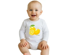 Kūdikių bodis su spauda New Baby Lemon – trumpomis rankovėmis