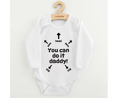 Kūdikių bodis su spauda New Baby Tu gali tai padaryti, tėti!