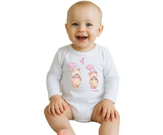 Kūdikių bodis su spaudiniu New Baby Love Bears