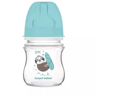 Canpolbabies CANPOL 35/220 EasyStart Exotic 120ml buteliukas nuo dieglių plačios burnos mėlynas