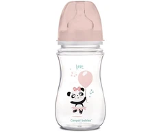 CANPOL 35/221 EasyStart Egzotiškas platus buteliukas nuo dieglių 240ml rožinis