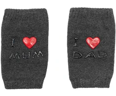 Kūdikių kelių apsaugos New Baby su ABS „I Love Mum and Dad“, grafito spalvos