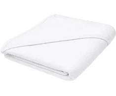 Kūdikių kilpinis rankšluostis su gobtuvu New Baby 100x100 cm, baltas