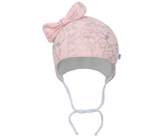 Kūdikių medvilninė kepurė su lanku New Baby NUNU rožinė, dydis 80 (9-12 mėn.)