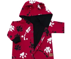 Kūdikių medvilninis kombinezonas su gobtuvu ir ausytėmis New Baby Paw tamsiai rožinis, dydis 74 (6-9 mėn.)