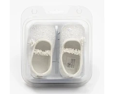 Kūdikių nėrinių baleto bateliai New Baby smėlio spalvos 12-18 mėn., dydis 12-18 mėn.