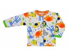 Kūdikių paltukas Bobas Fashion Zoo oranžinis, dydis 74 (6-9 mėn.)