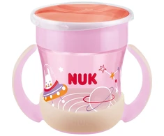 Kūdikių puodelis Mini Magic NUK Cup Night 160 ml rožinis
