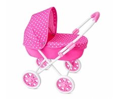 Dėlionė Kūdikių vežimėlis lėlėms New Baby Annie rožinis