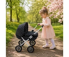 Kūdikių vežimėlis lėlėms New Baby Annie juodas