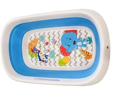 Kūdikių vonelė su minkštu dugnu mėlyna Eurobaby 6602