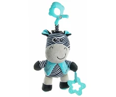 Lavinamasis pliušinis žaislas su segtuku Baby Mix zebras