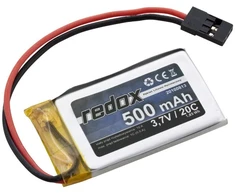 Ličio polimero akumuliatorius Redox 500 mAh 3,7 V JR jungtimi