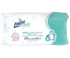 Linteo Baby Ultra Sensitive drėgnos servetėlės kūdikiams, 64 vnt.