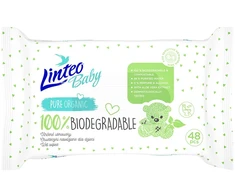 Linteo kūdikių drėgnos servetėlės 100 % biologiškai skaidžios, 48 vnt.