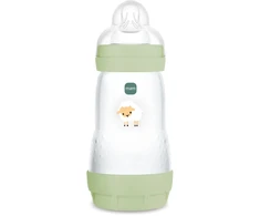 Mam Akcesoria 5953 PERFECT START ANTIKOLIKINIS BUTELIUKAS 260ML, ŽALIOS SPALVOS, MALTAS GAMTOJE