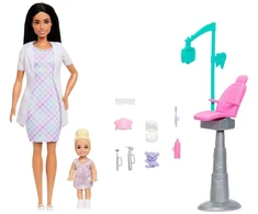Mattel Lėlė Barbie dantistė brunetė rinkinys 2