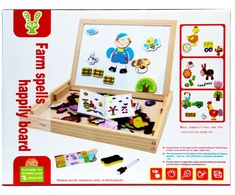 Medinė daugiafunkcė edukacinė lenta 2in1