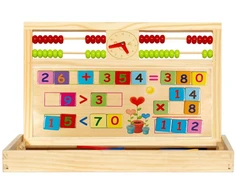 Medinė daugiafunkcinė edukacinė lenta 2in1