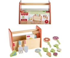 Medinė Fisher-Price dėžutė su gėlėmis