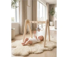 Medinis edukacinis žaidimų stovas su žaislais New Baby