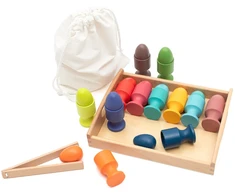 Medinis kiaušinių rūšiavimo žaislas Montessori Baby Mix