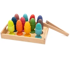 Medinis kiaušinių rūšiavimo žaislas Montessori Baby Mix