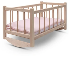 Medinis lėlių lovelis-lopšys su patalyne Baby Mix