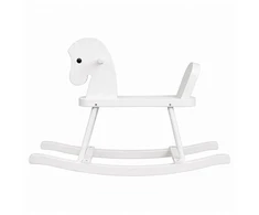 Medinis supamasis arkliukas vaikams Baby Mix baltas