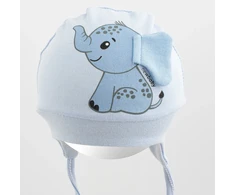 Medvilninė kūdikio kepurė New Baby Happy Elephant mėlyna