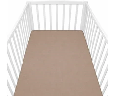 Medvilninė paklodė New Baby 120x60 cm kapučino spalvos