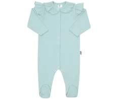 Medvilninis kombinezonas kūdikiams New Baby Stripes, ledų mėlynas, dydis 74 (6-9 mėn.)