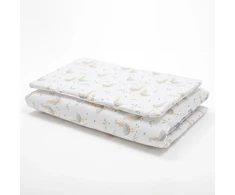 Medvilninis lovelės patalynės komplektas su įdaru New Baby Goose 90x120 cm