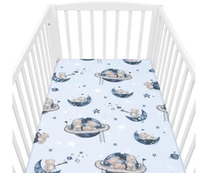 Medvilninis patalynės užvalkalas New Baby Teddy meškiukas kosmose 120x60 cm
