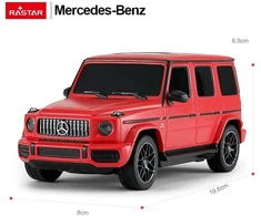 Mercedes-Benz G63 R/C mastelis 1:24 Rastar 95800 nuotoliniu būdu valdomas raudonas automobilis