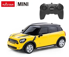 Mini Cooper S Countryman mastelio 1:24 Rastar 71700 geltonas valdomas automobilis