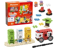 Mini vafliniai kaladėlės Marioinex ugniagesio veiksmas 148 vnt 2 figūrėlės